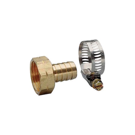 Gilmour Gilmour 3/4 in. Brass Threaded Female Reusable Hose Repair Fitting 854544-1001